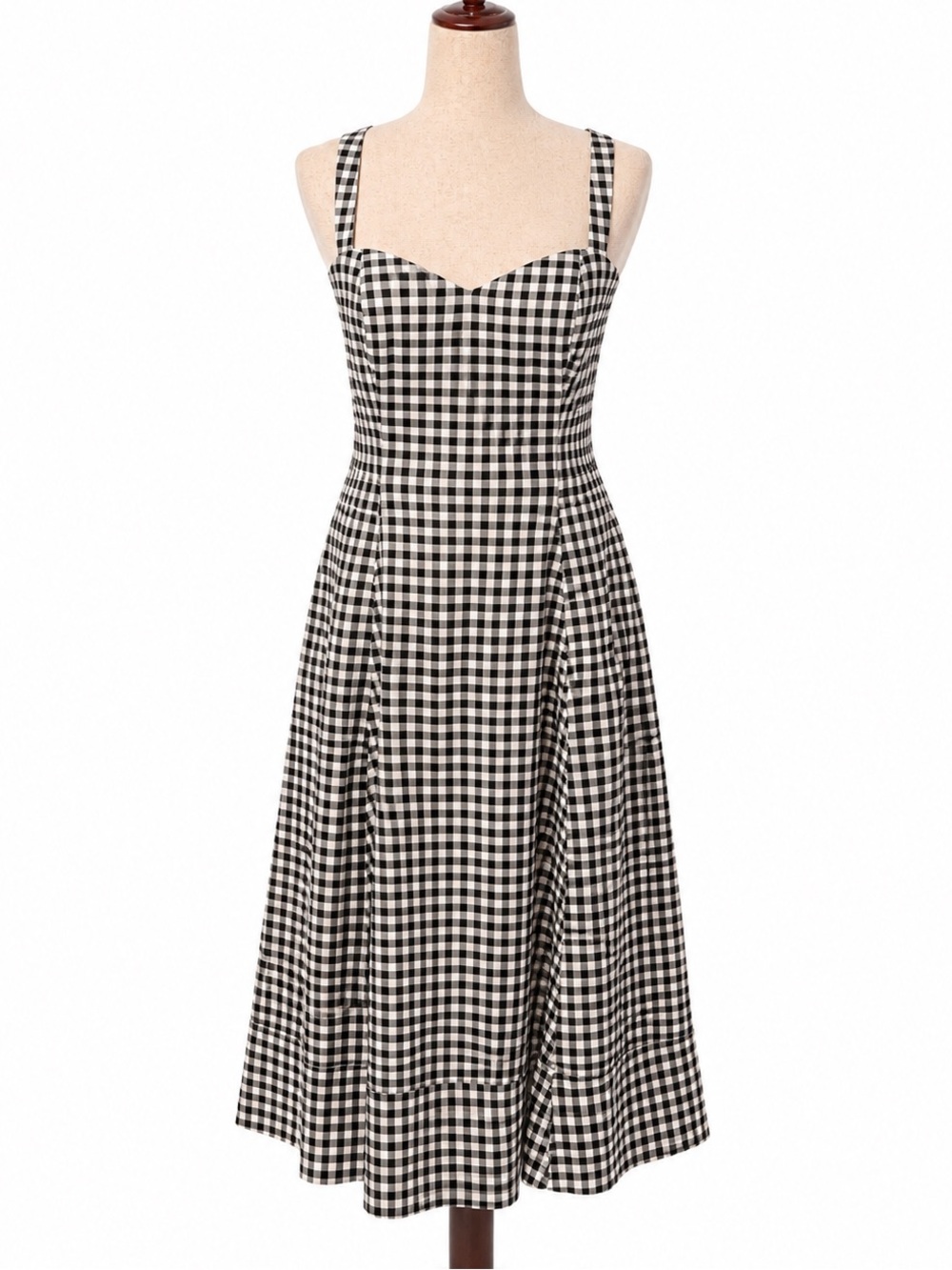 Avec Les Filles retro gingham black & white midi dress.  Dorothy of Kansas. 14